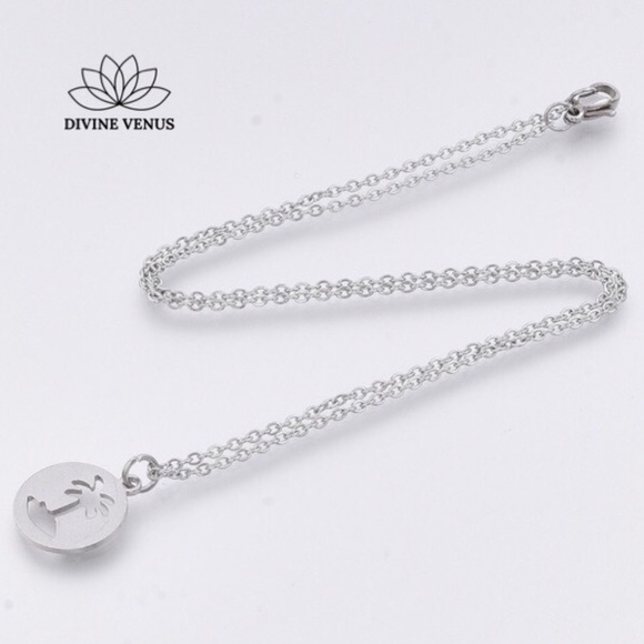 Palm Tree 🌴 Stainless Steel Necklace - Picture 2 of 2